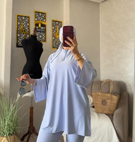 بوركيني صيفي واسع – راحة، ستر، وأناقة بلا مجهود