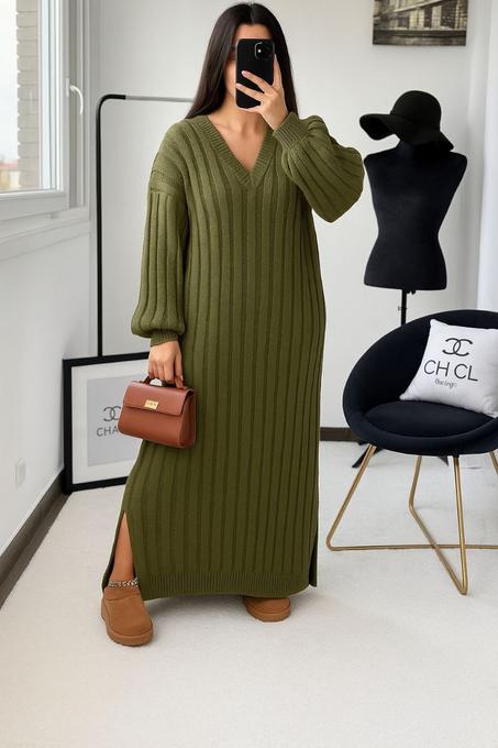 Robe en maille longue – أناقة ودفء في آن واحد