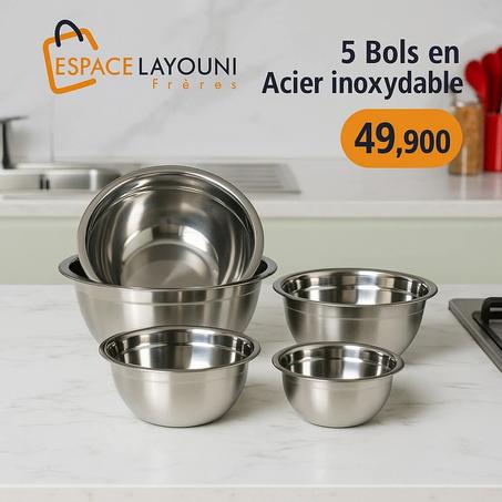 5 Bols Inox