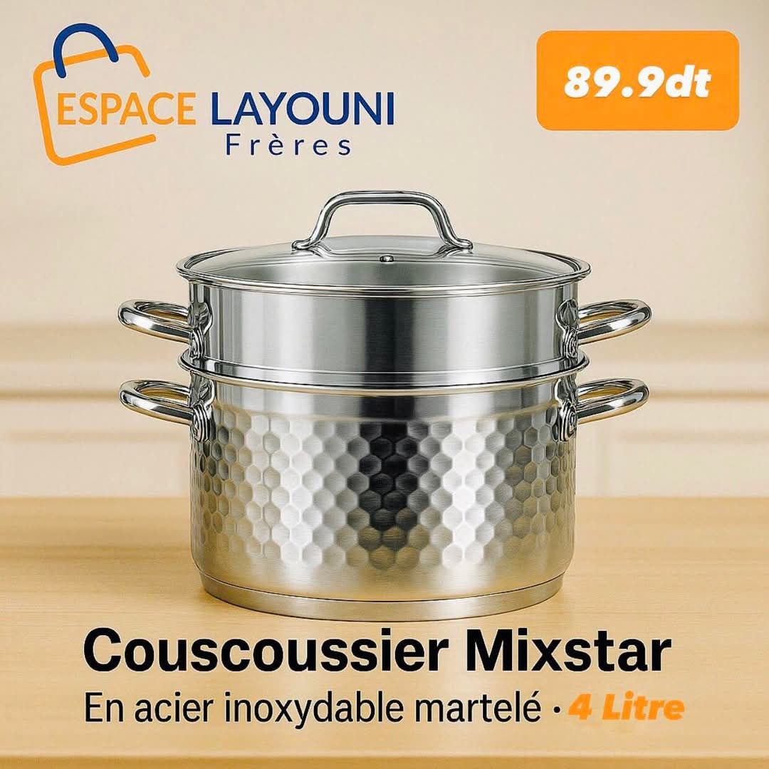 🥘 Couscoussier Mixstar – Acier Inoxydable Martelé
