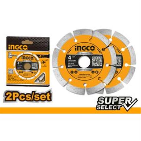 Ingco Jeu de 2 Disques diamant 115mm SS