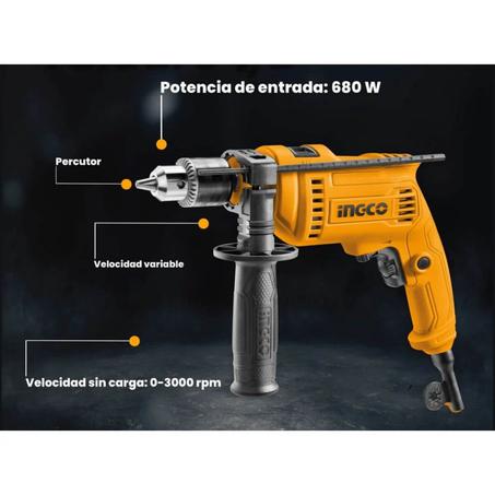 Ingco Perceuse à percussion 13mm 680W SS