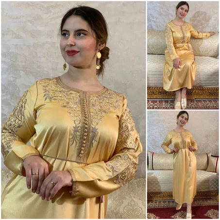 أفضل قفطان مغربي مطروز لسنة 2022