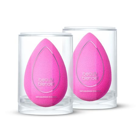 Beautyblender Original Pink Beauty Blender paquete de 2 piezas para mezclar bases, polvos y cremas, espuma súper suave para aplicación sin rayas, fabricada en los Estados Unidos, reutilizable
