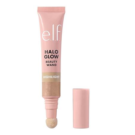 e.l.f. Halo Glow - Varita de belleza iluminadora líquida para piel luminosa y brillante, fórmula construible, vegana y libre de crueldad, campaña de champán