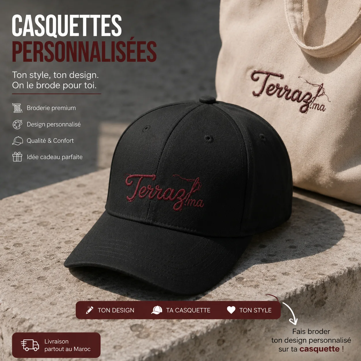 Casquette Personnalisée – Broderie Premium & Design Sur Mesure