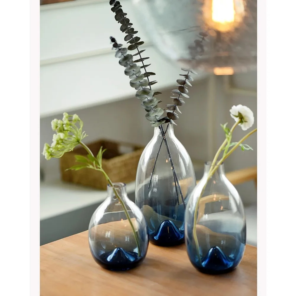 Glass Vase Set Art Glass Flower vases