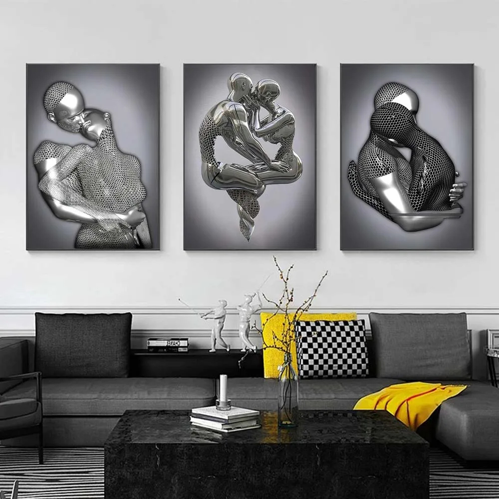 Abstract Metal Statue Wall Art Poster