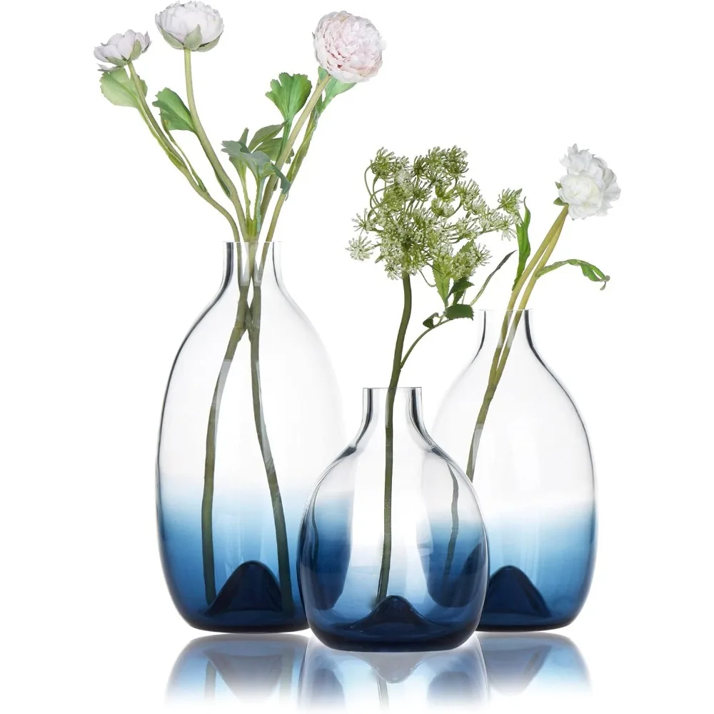 Glass Vase Set Art Glass Flower vases