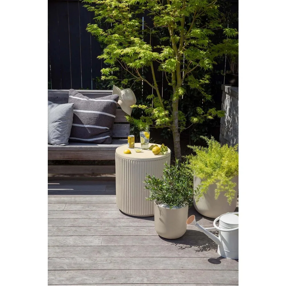 Outdoor Cooler Side Table - 2 in 1 Decor