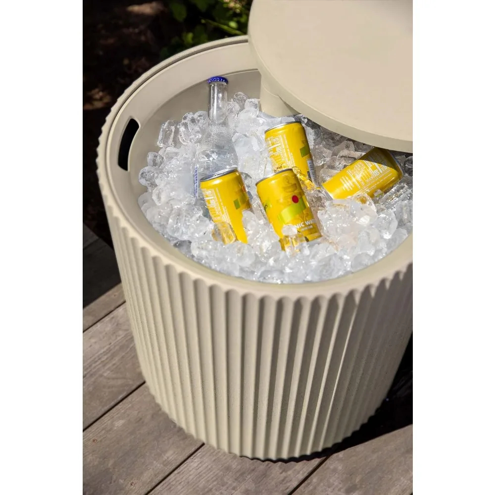 Outdoor Cooler Side Table - 2 in 1 Decor