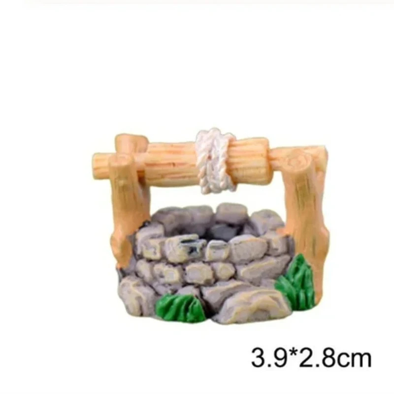 1Pcs Garden Mini Water Well Figurines Miniature Craft DIY