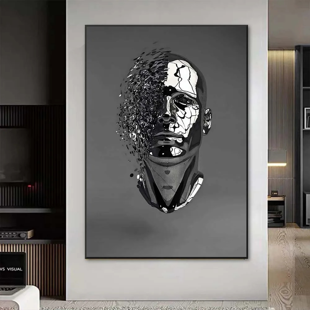 Abstract Metal Statue Wall Art Poster