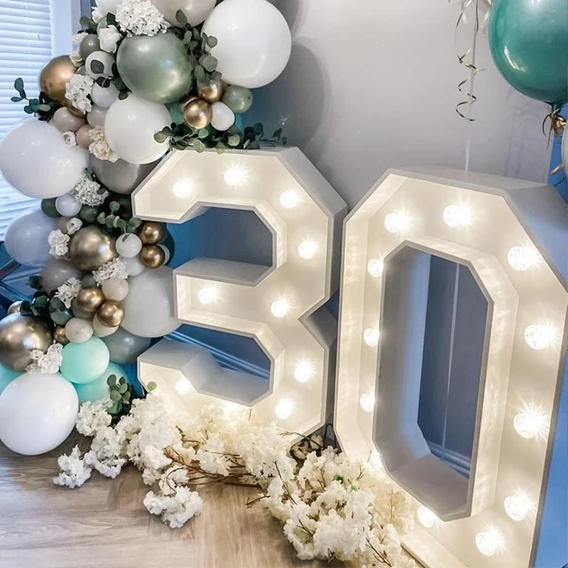 Giant Led Light Birthday Number Decor