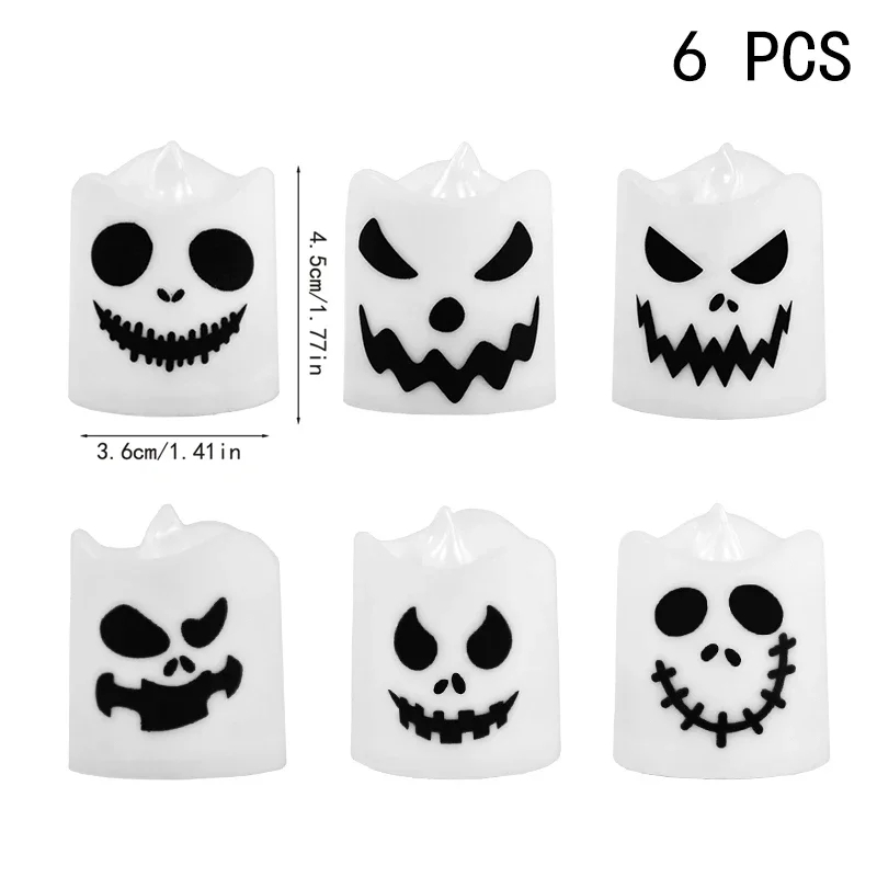 Led Halloween Ghost Pumpkin Candle Decor