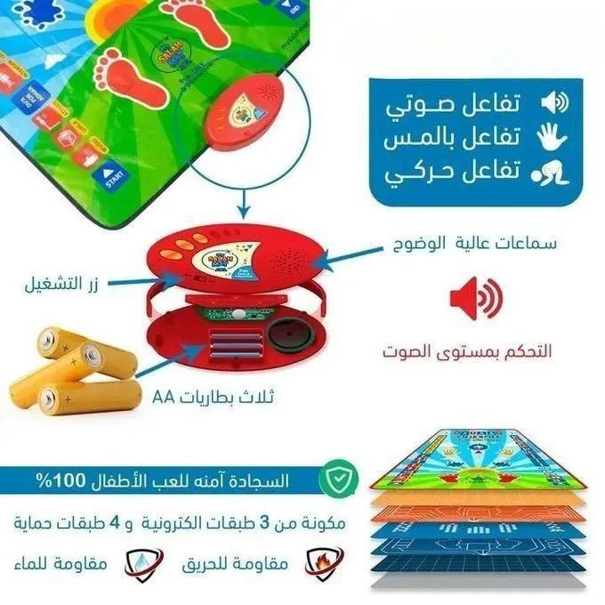 🌙 ازرع حب الصلاة في قلب طفلك  منذ الصغر ,  سجادة الصلاة التعليمية     للأطفال