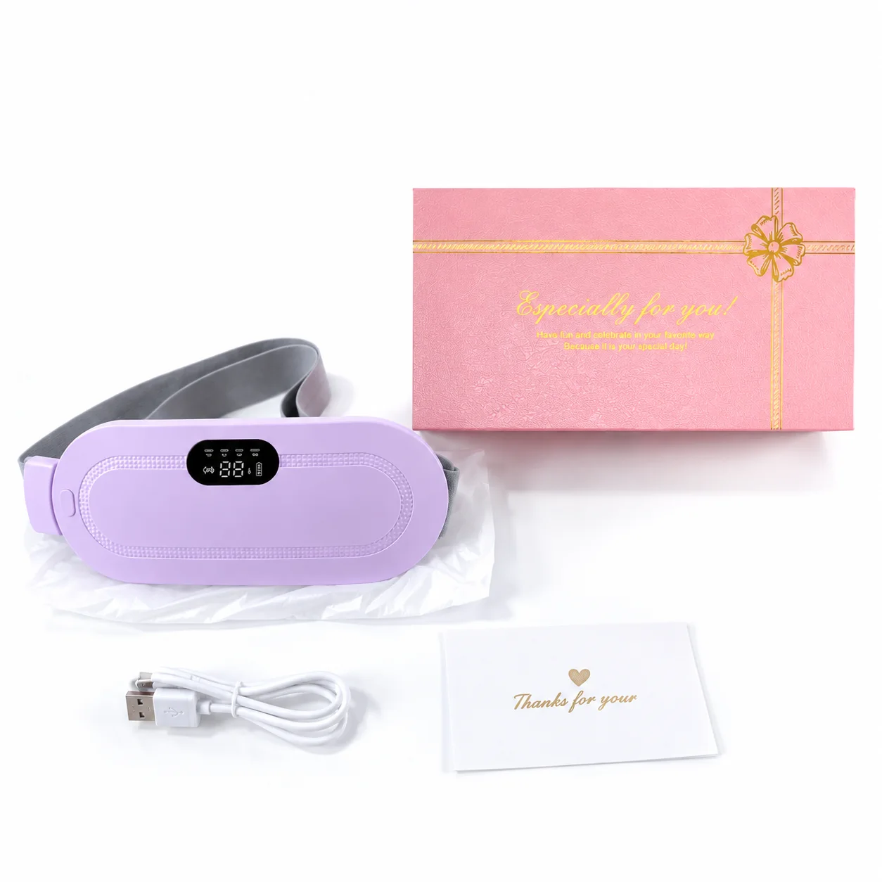 Ceinture Chauffante Menstruelle Rechargeable 🌸 – 3 Niveaux de Chaleur