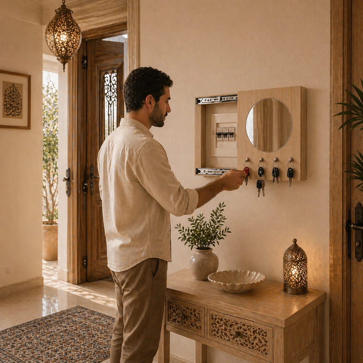 Cache Compteur Élégant avec Miroir