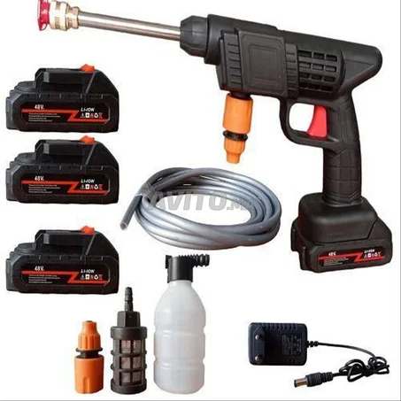 pistolet de lavage 3 batteries مسدس غسيل ضغط لاسلكي