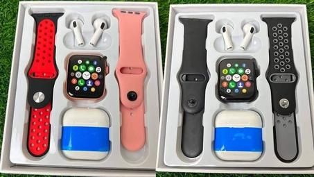 الساعة الذكية W26 PRO MAX +سماعات ايربودز