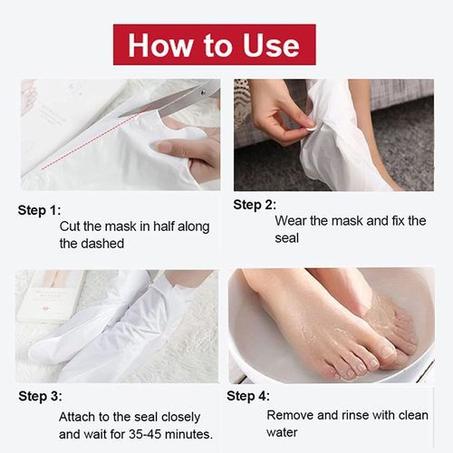 أقنعة غوانجينغ لتقشير القدمين - لعلاج مسامير القدم والجلد الميت، للكعوب