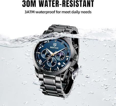 ساعة يد كرونوغراف رياضية مقاومة للماء للرجال من بينيار عسكرية متعددة الوظائف فاخرة عصرية كوارتز كلاسيك هدايا