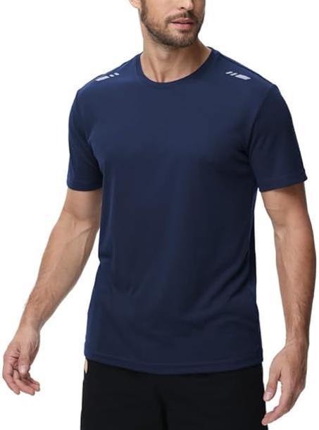 تيشيرت رياضي سريع الجفاف برقبة دائرية ضيقة واكمام قصيرة للرجال من زوفلاي - عبوة 3 قطع