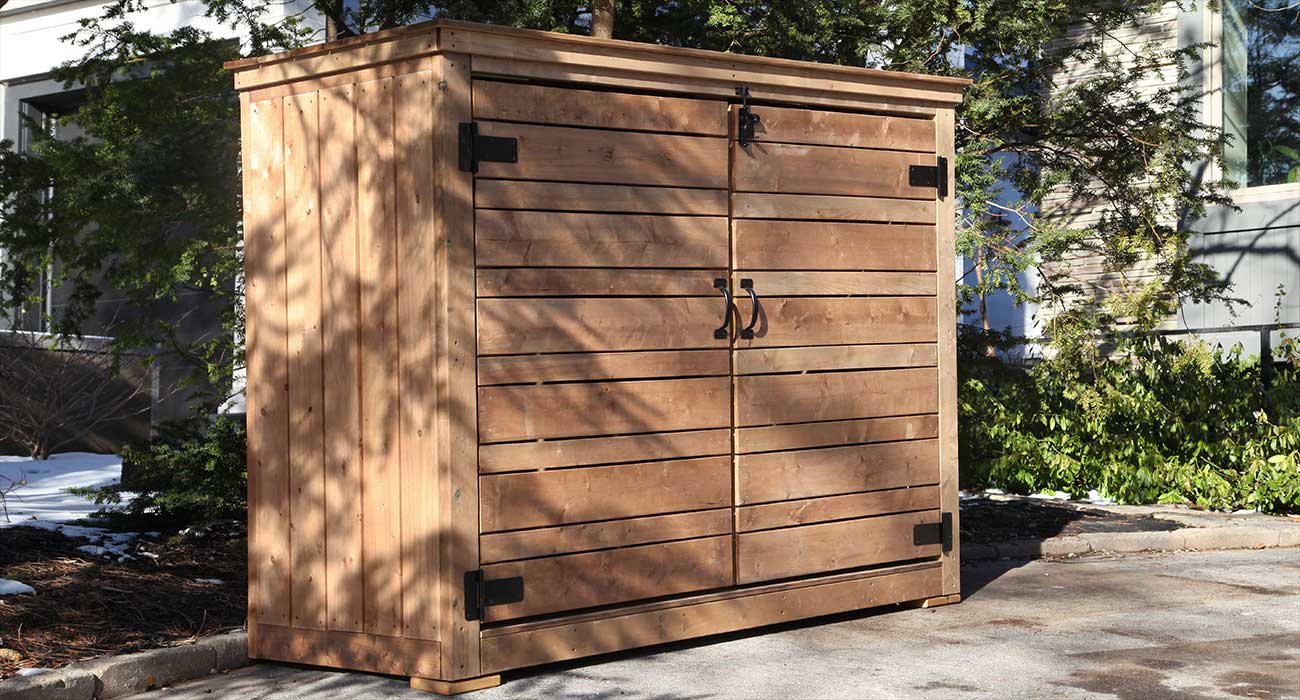 Large Pressure Treated Triple Bin Shed