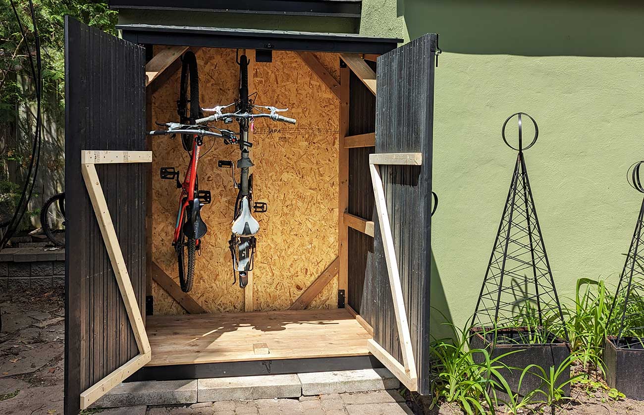 Large Vertical Bike Shed — From