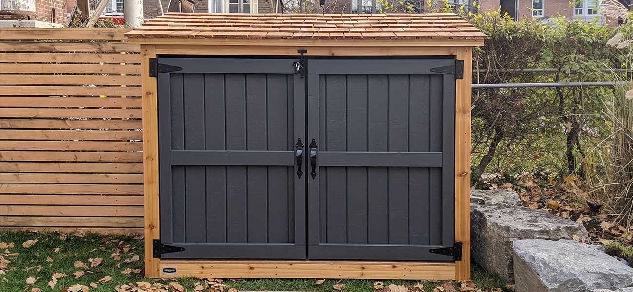 Large Sloped Roof Shed - Cedar Roof