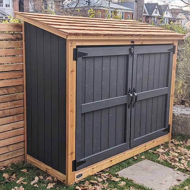 Large Sloped Roof Shed - Cedar Roof