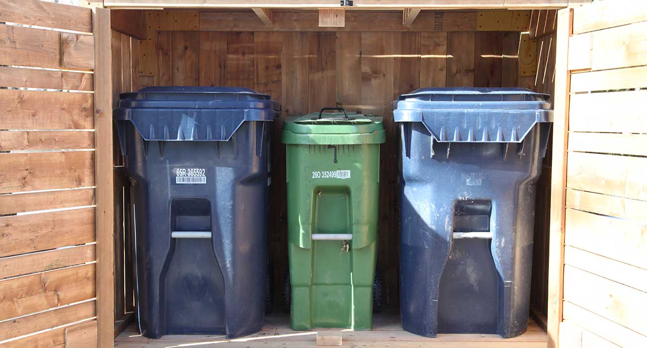 Large Pressure Treated Triple Bin Shed
