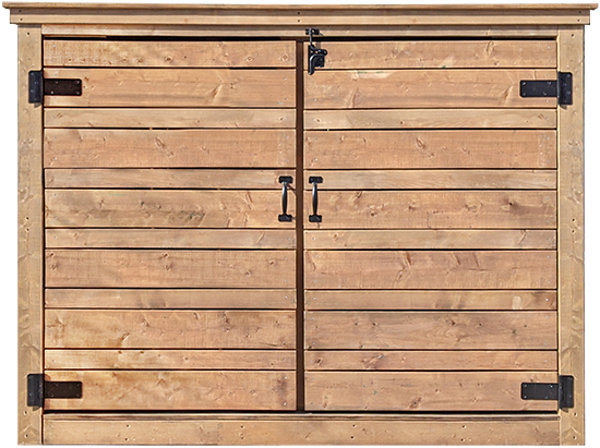 Large Pressure Treated Triple Bin Shed
