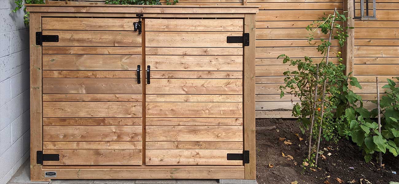 Large Pressure Treated Triple Bin Shed