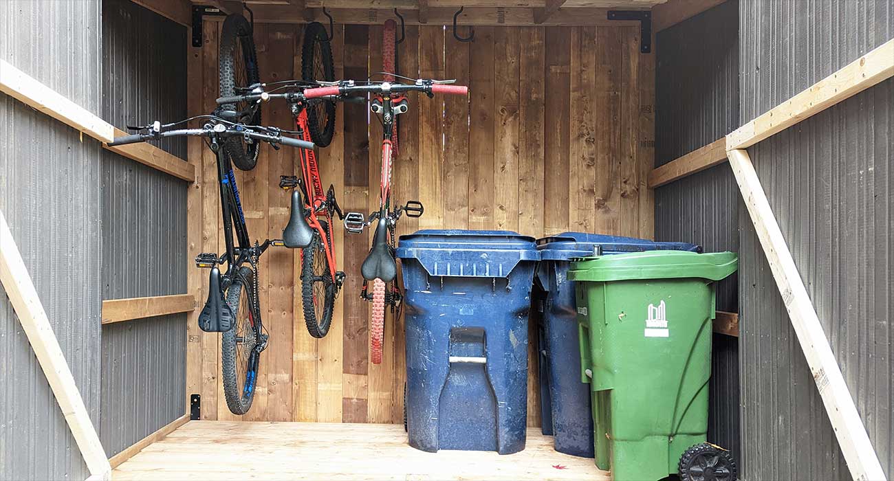 Large Bins and Bike Shed — From