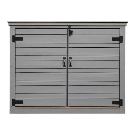 Large Pressure Treated Triple Bin Shed (Stained)