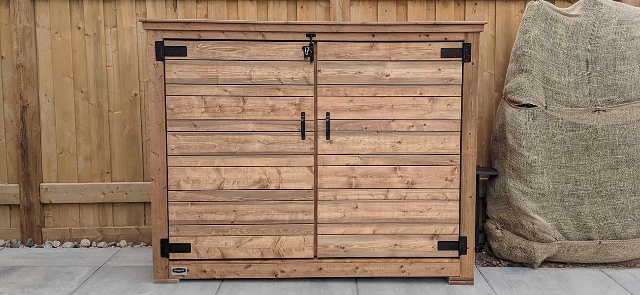 Large Pressure Treated Triple Bin Shed
