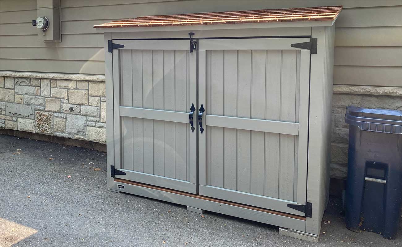 Bike Shed - Cedar Shingle Roof