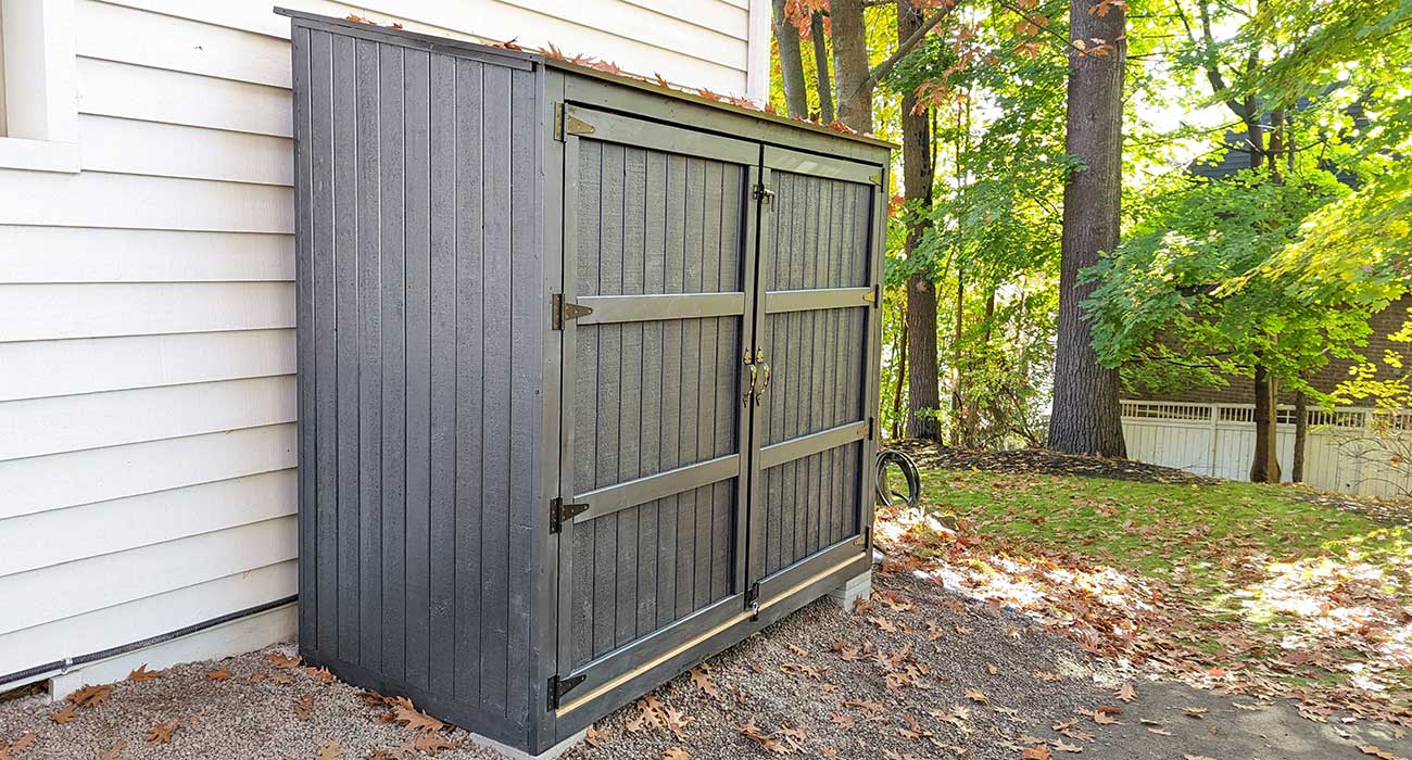 Large Bins and Bike Shed — From