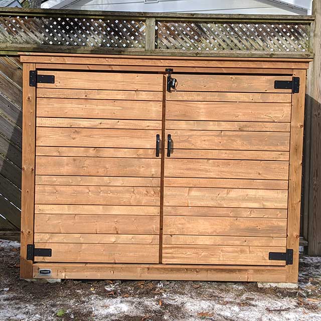 Large Pressure Treated Triple Bin Shed