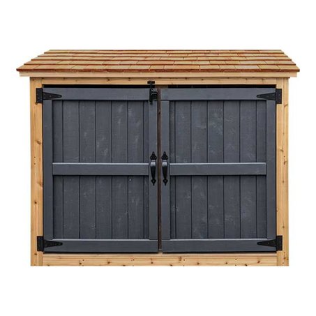 Large Sloped Roof Shed - Cedar Roof