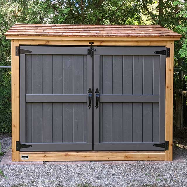 Large Sloped Roof Shed - Cedar Roof