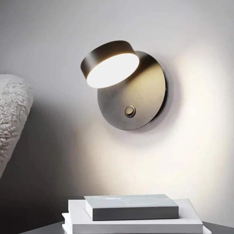Applique Murale LED Orientable 360° avec Interrupteur – Liseuse Tête de Lit Design