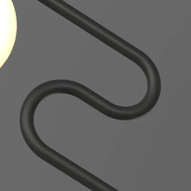 Lustre moderne linéaire 100 cm – Noir – 5×E27