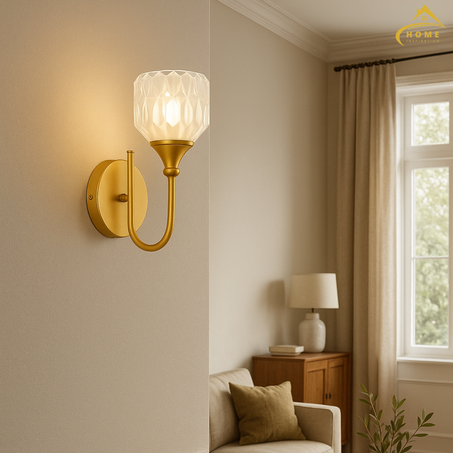 Applique Murale LED en Forme de Globe Cristallin