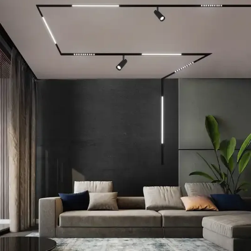 Rail Magnetique 2M Noir REF: MAG-TRACK