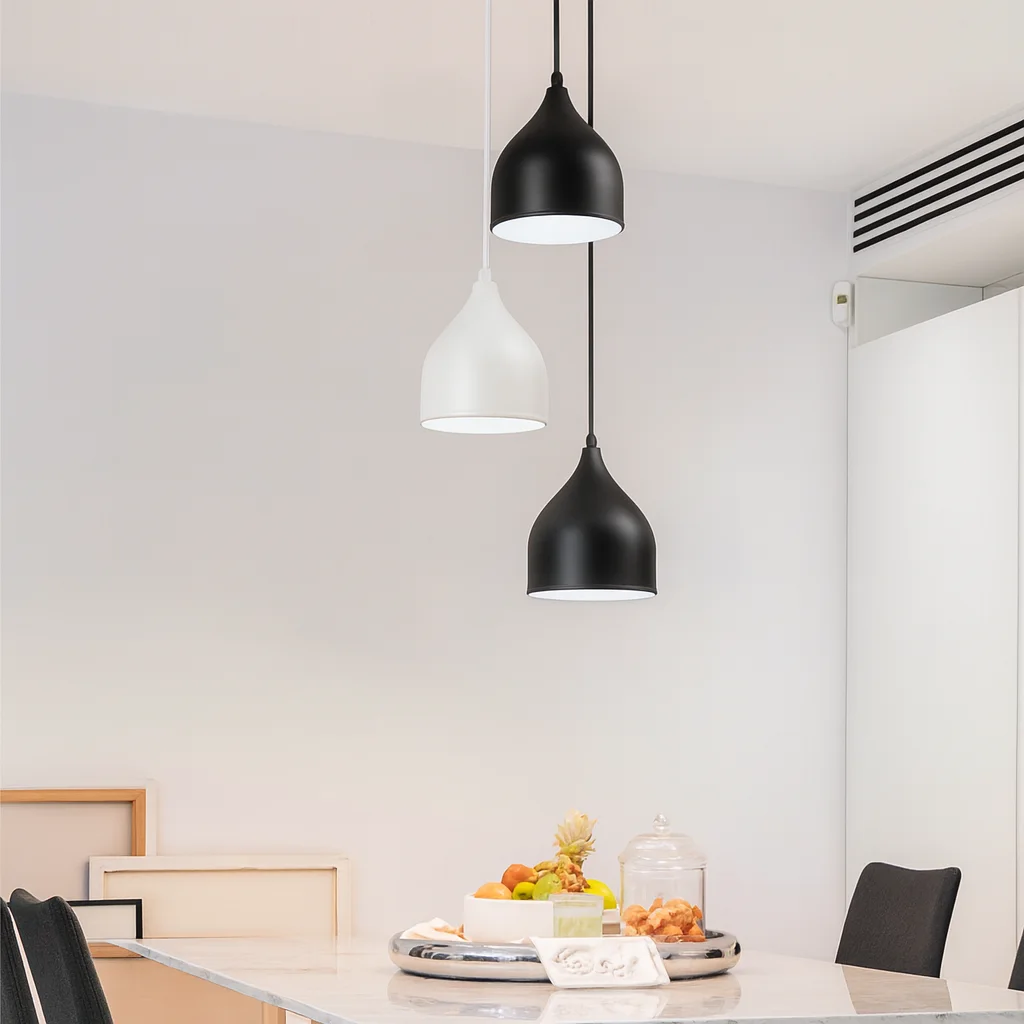 Suspension Industrielle Dôme Métal Noir (E27) – Cuisine & Bar