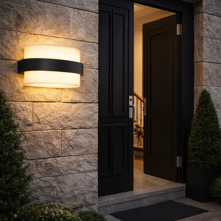 Applique Extérieure Incurvée Design – Lumière Indirecte Douce (12W)