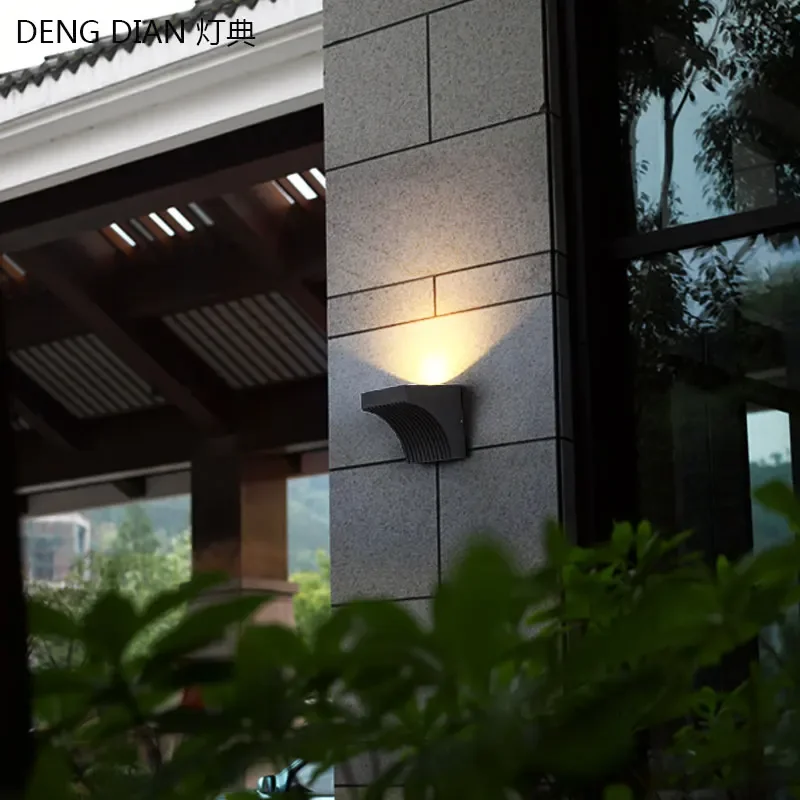 Applique Mural LED 5W IP65  Noir 3000k REF: MK-F806