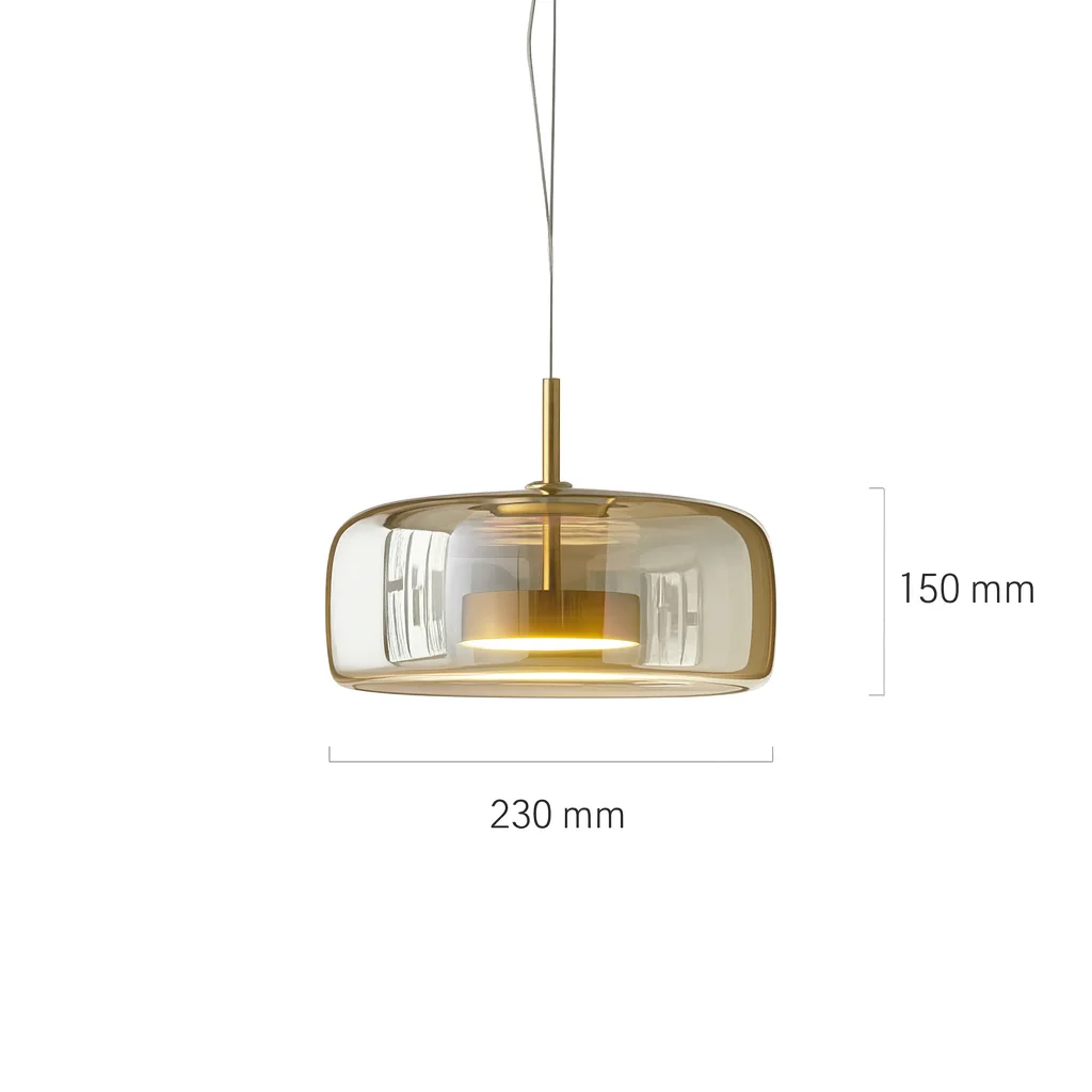 Lustre Suspension Design Doré 